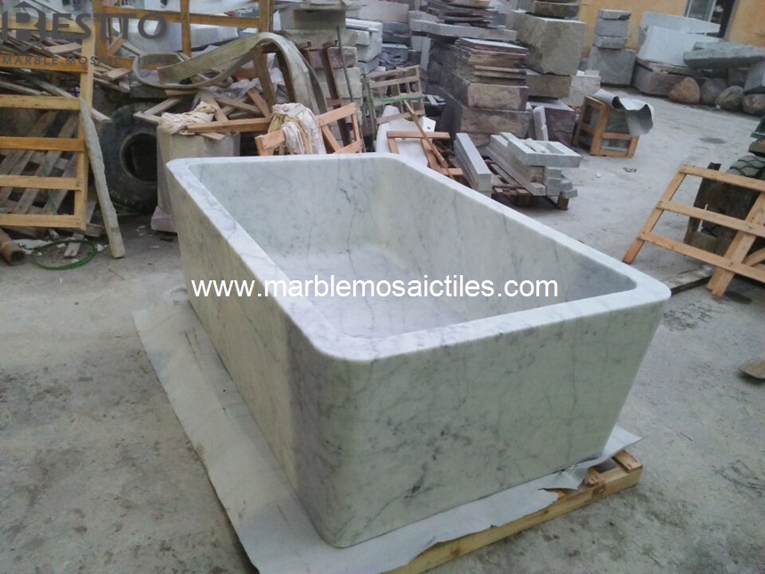 White Carrara Bathtub