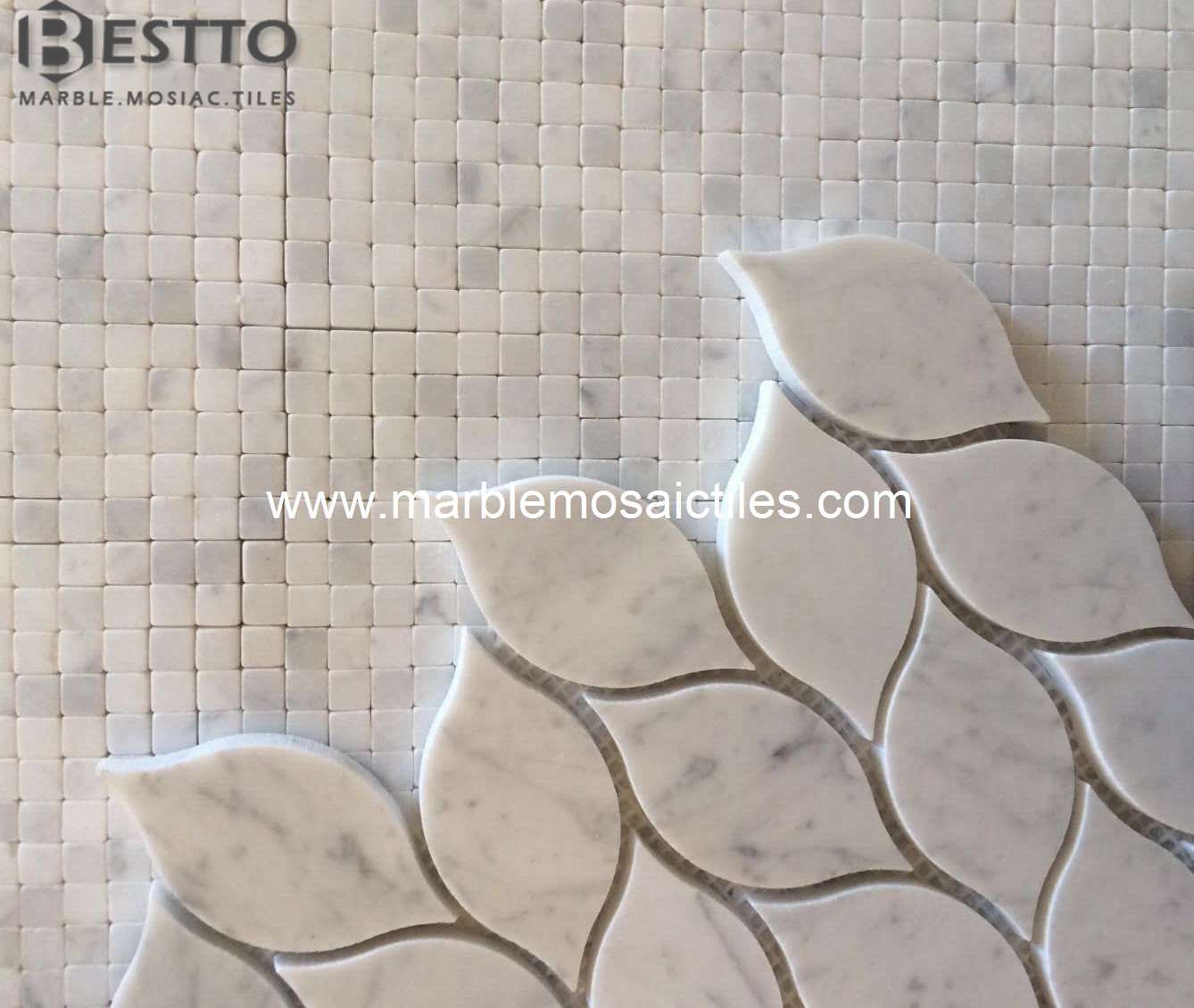 Carrara leaves Mosaic Tiles Carrara leaves Mosaic Tiles
