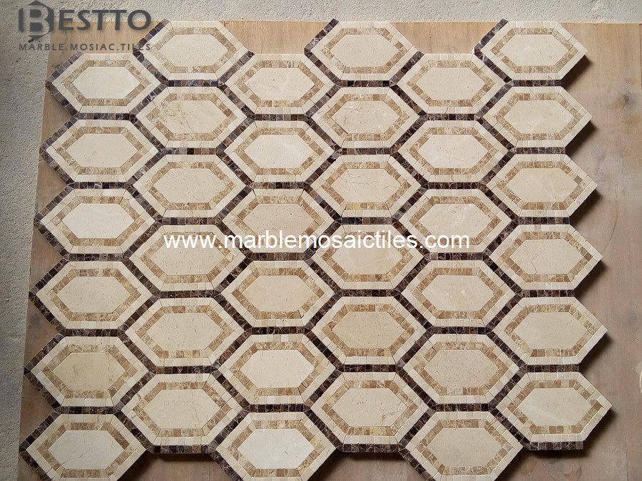 Cream Marfil Hexagonal Mosaic Cream Marfil Hexagonal Mosaic