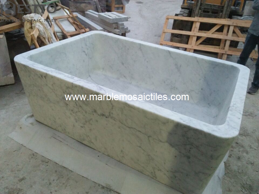 White Carrara Bathtub