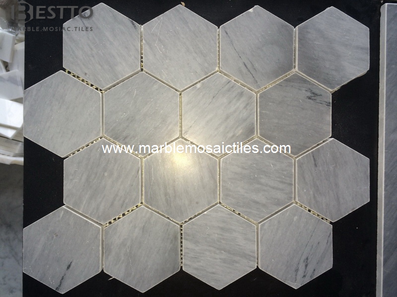 Italy Bardiglio Hexagonal Mosaic Italy Bardiglio Hexagonal Mosaic