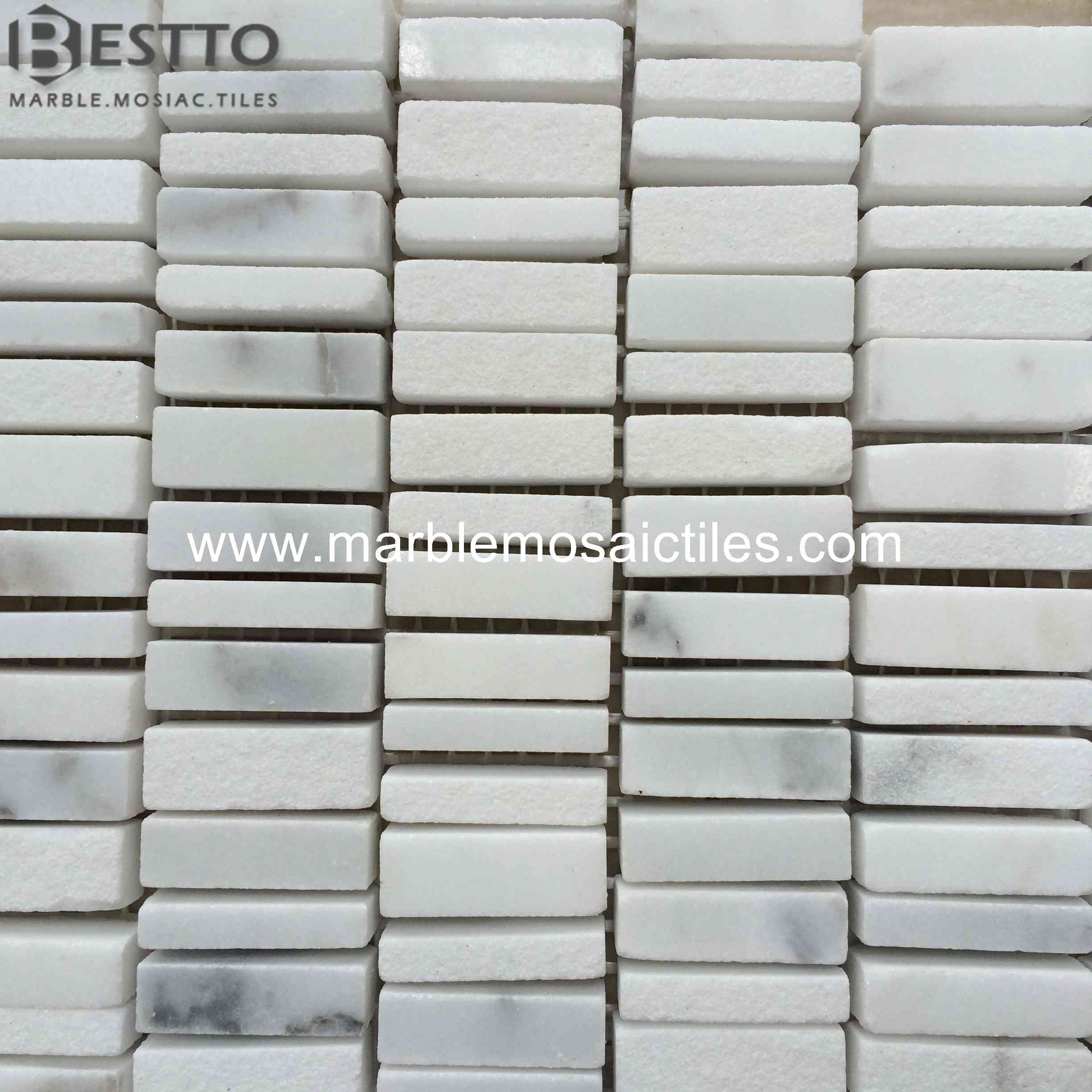 Statuary White Small vertical Mosaic Statuary White Small vertical Mosaic