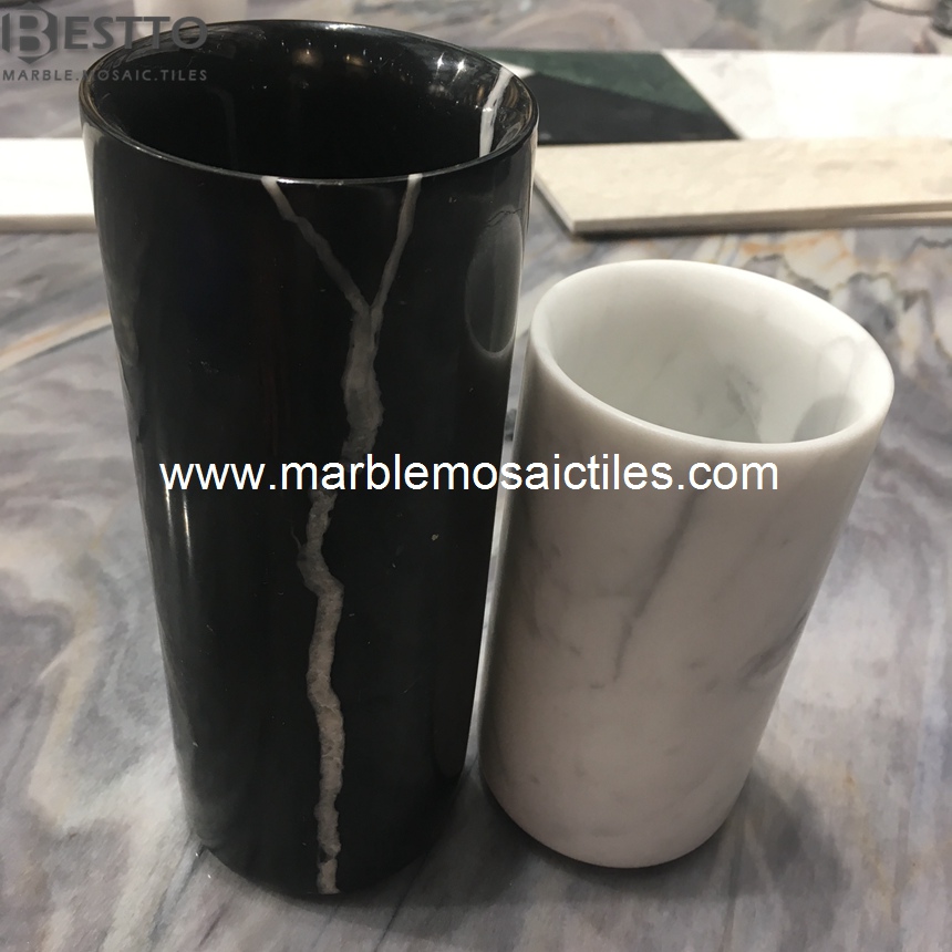 White Carrara Cups White Carrara Cups