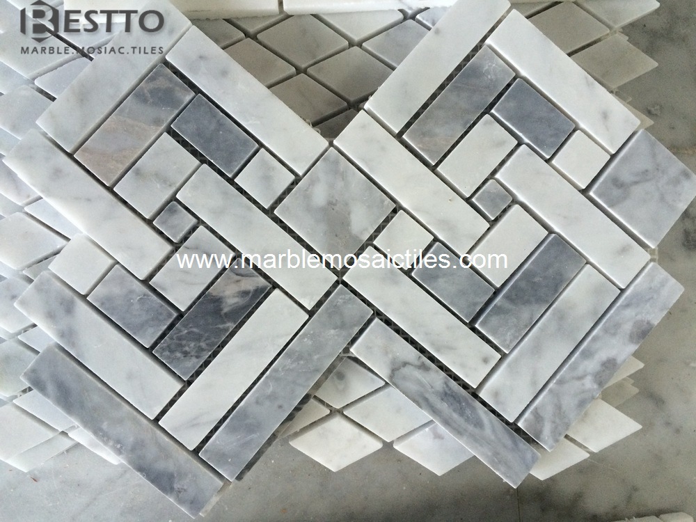 Bardiglio Nuvolato Interlock Mosaic