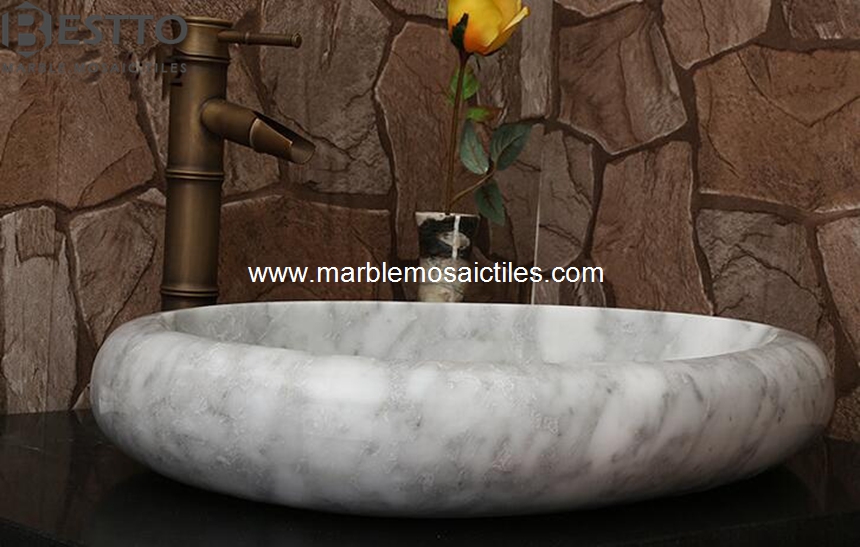 White Carrara sinks White Carrara sinks