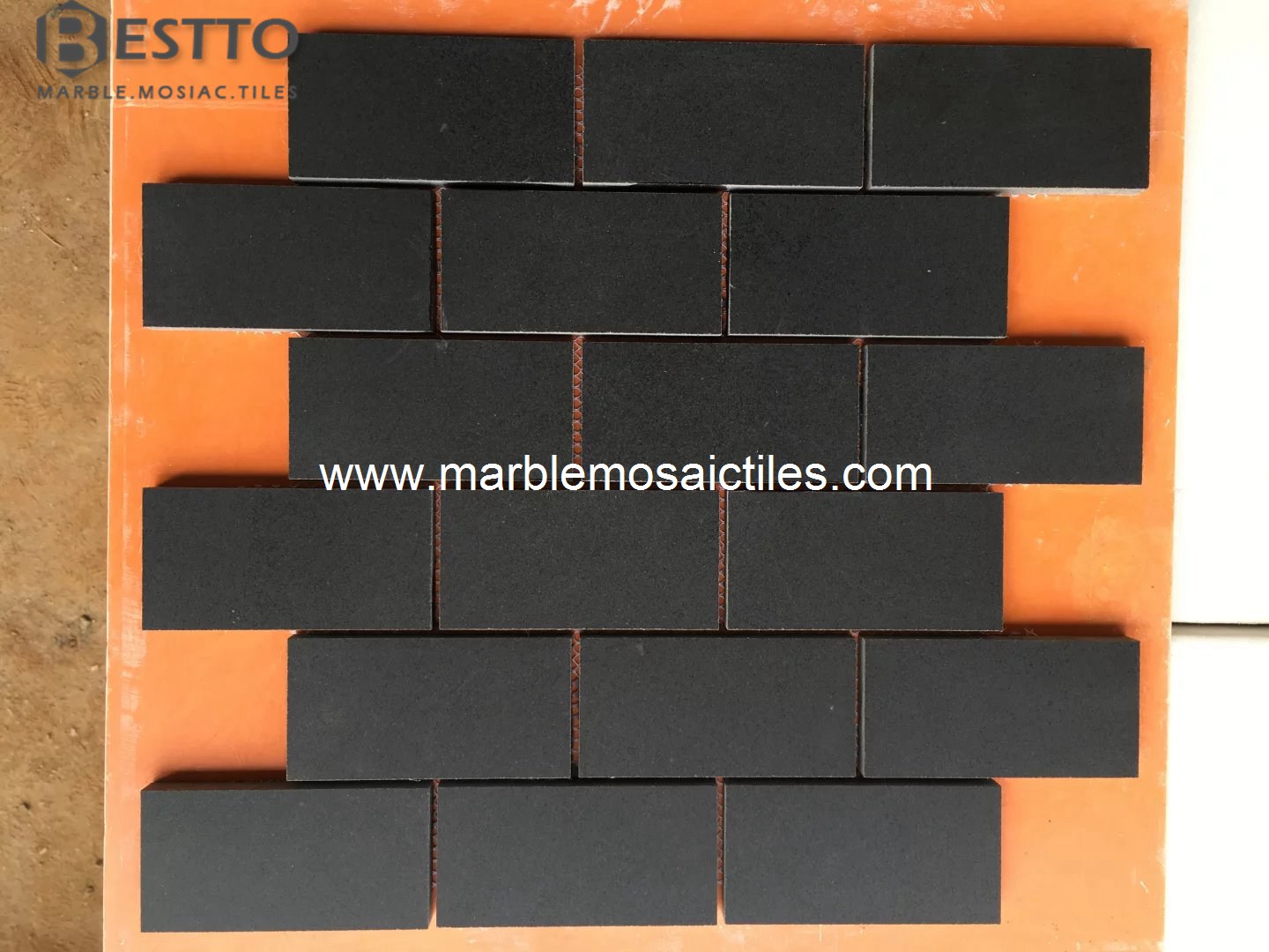 Black Basalt Subway Mosaic Black Basalt Subway Mosaic