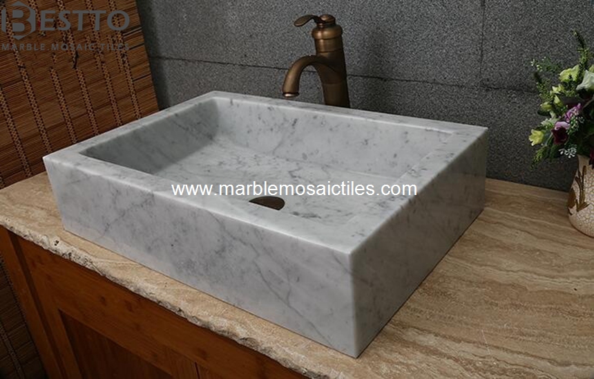 White Carrara sinks White Carrara sinks