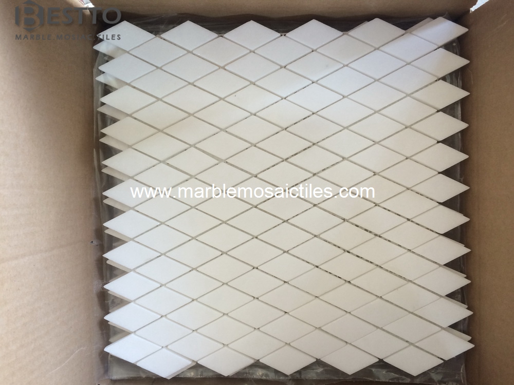 Thassos White Rhombus Mosaic Thassos White Rhombus Mosaic