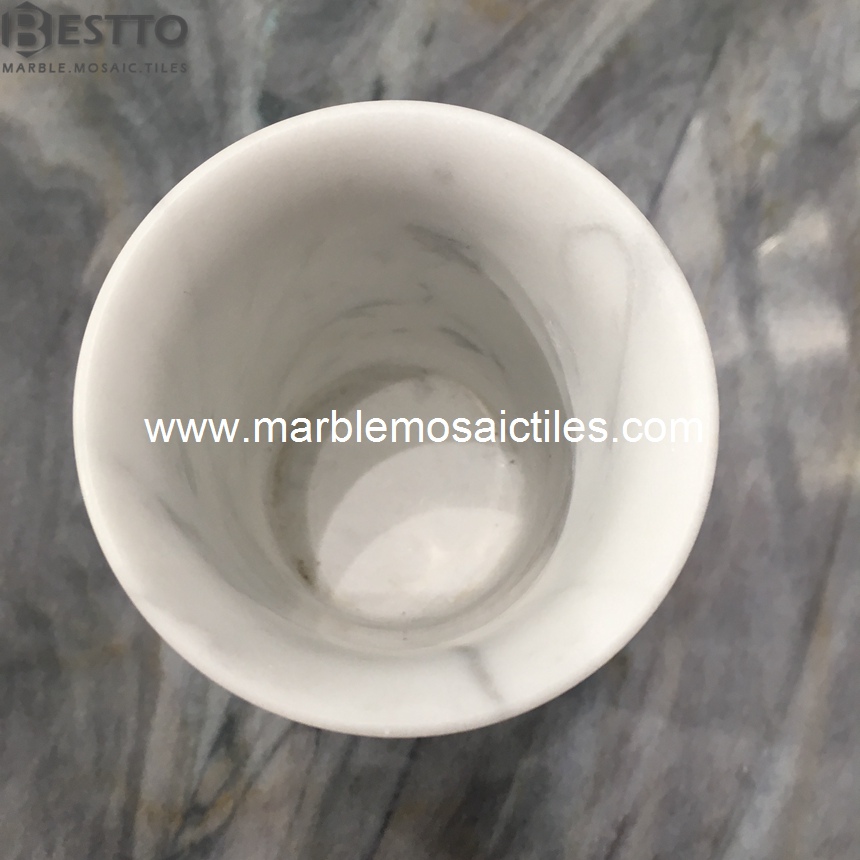 White Carrara Cups White Carrara Cups