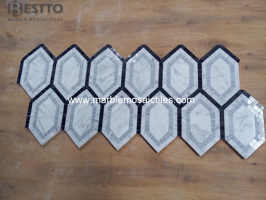 Thassos Hexagonal Mosaic Thassos Hexagonal Mosaic