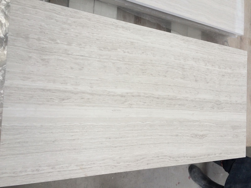 Honed White Wood Marble Tiles