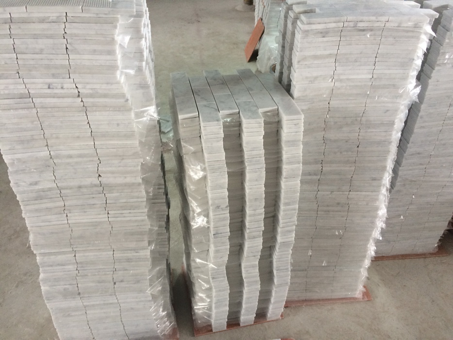 White Carrara Subway Mosaic Tile White Carrara Subway Mosaic Tile