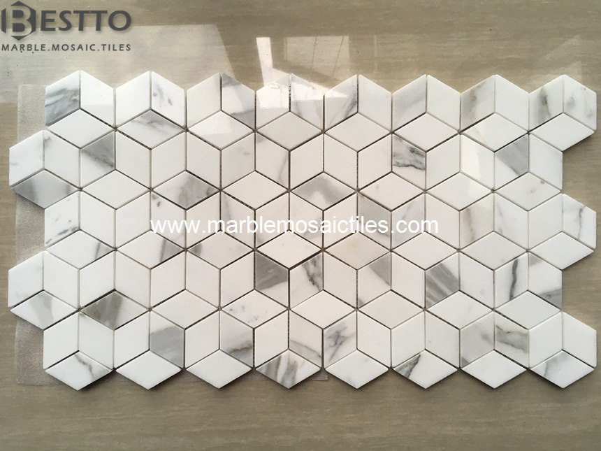 Calacatta Rhombus Mosaic tile