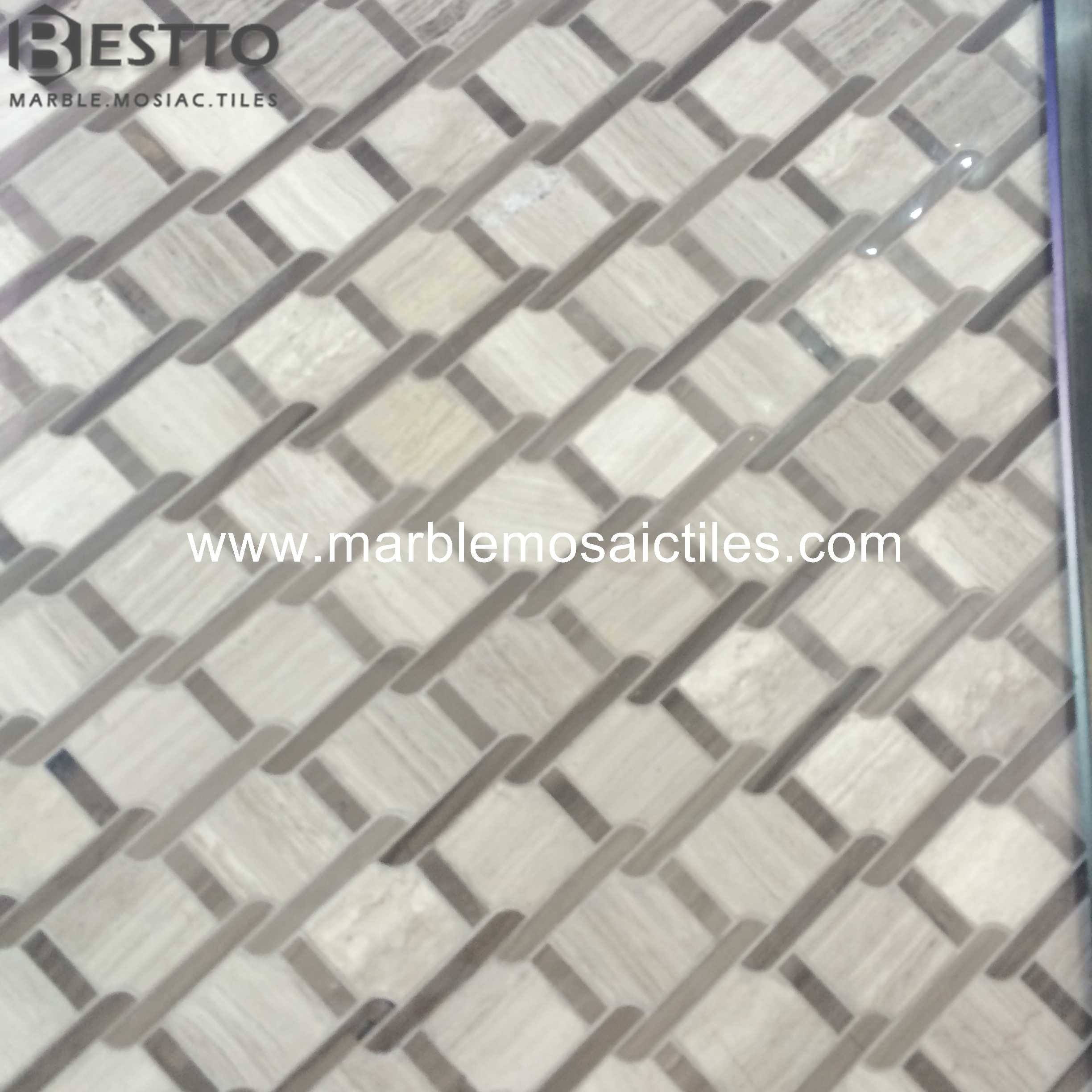White Wood Mosaic Tiles White Wood Mosaic Tiles