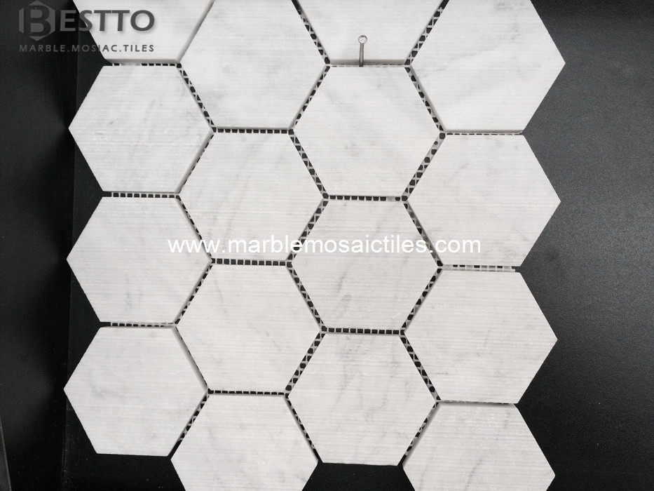 Carrara Hexagon Mosaic