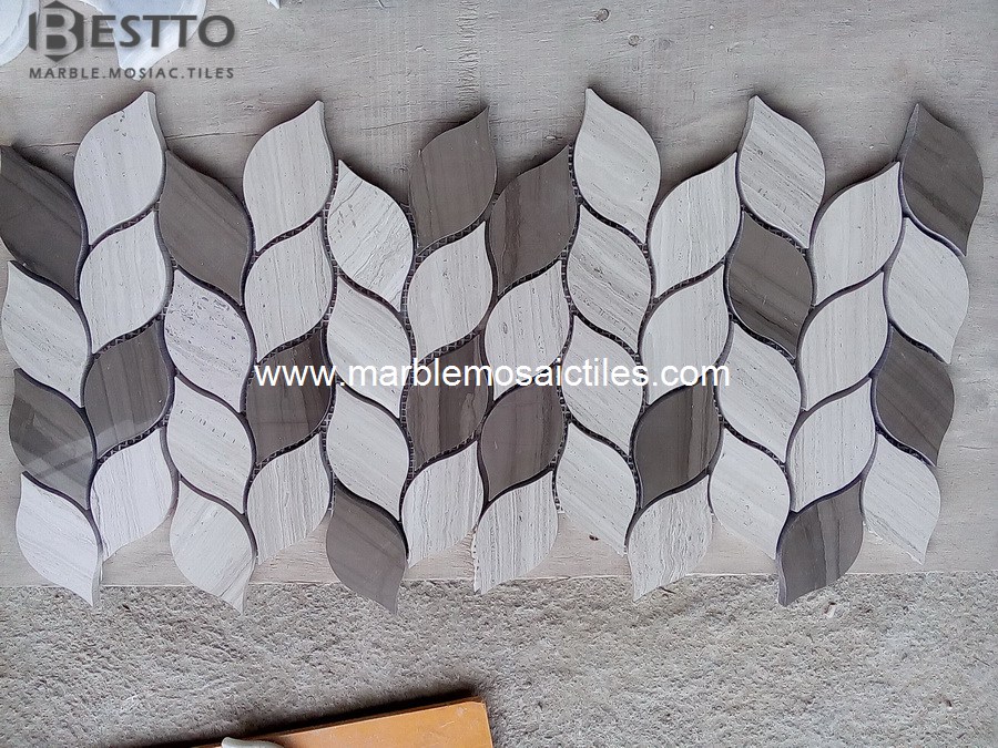 White wood and Athen wood Mosaic Tiles