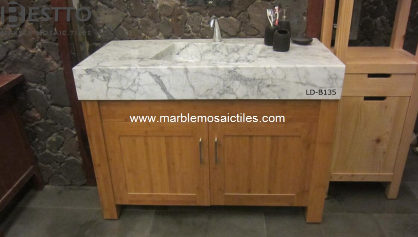 White Carrara sinks