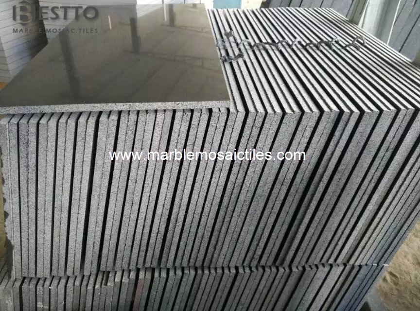 Black Basalt Polished Tiles