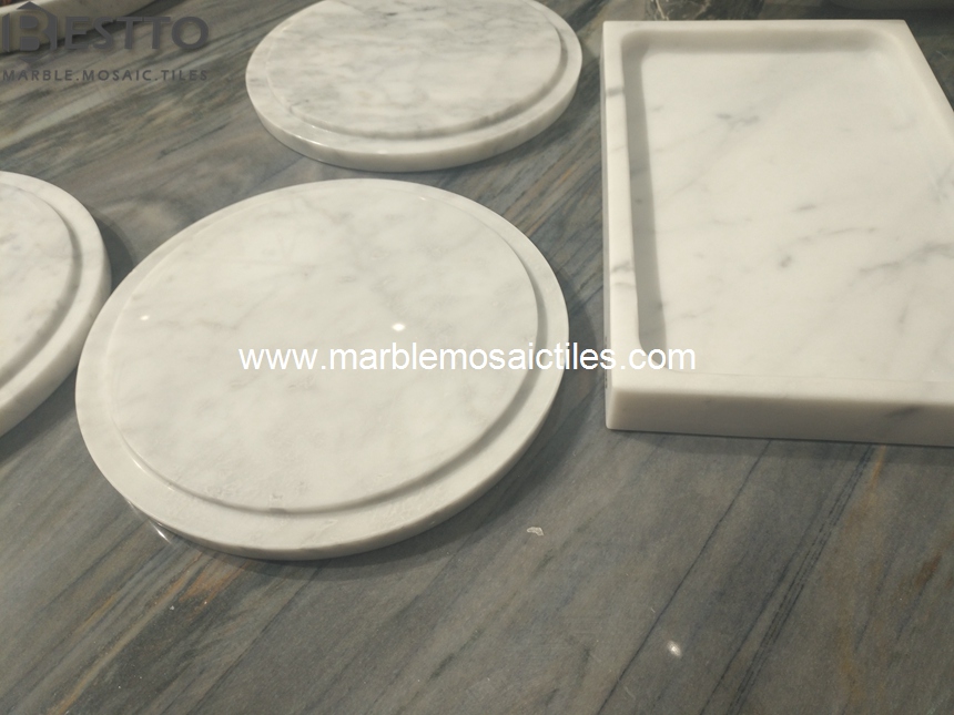 White Carrara Tray White Carrara Tray