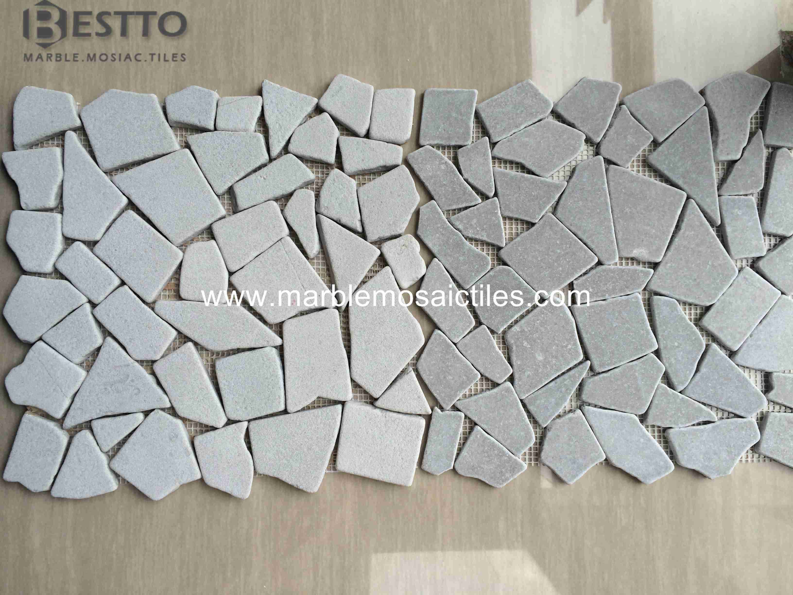 Cindy Grey Crazy Mix Mosaic Tumbled Cindy Grey Crazy Mix Mosaic Tumbled