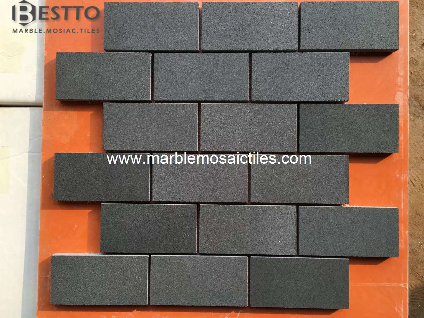 Grey Basalt Subway Mosaic Grey Basalt Subway Mosaic