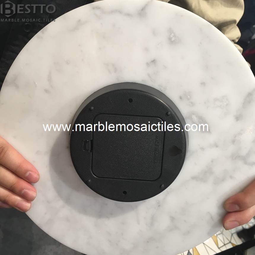 White Carrara Clocks White Carrara Clocks