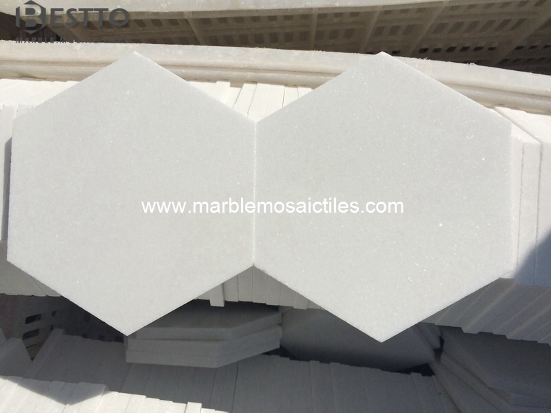 Thassos White Hexagon Tiles Thassos White Hexagon Tiles