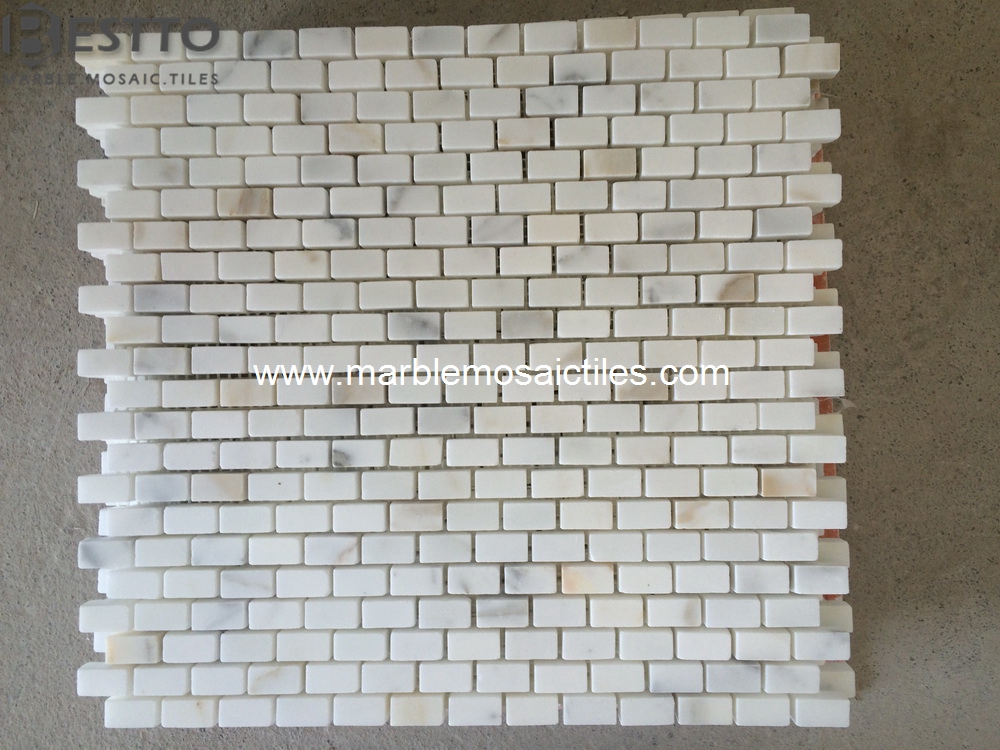 Calacatta Gold Bricks Mosaic tile Calacatta Gold Bricks Mosaic tile