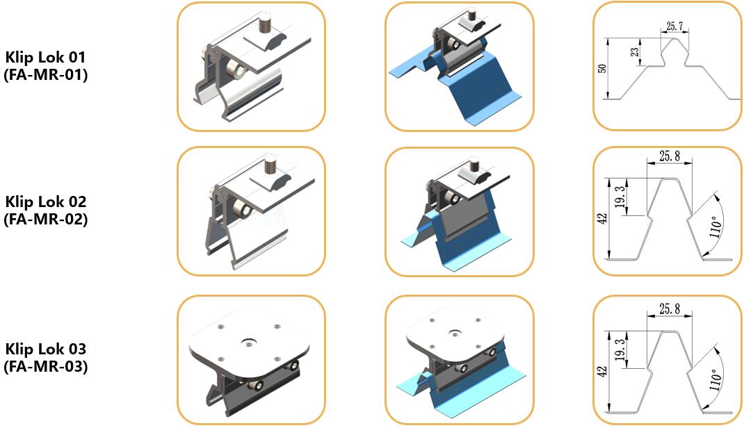 tin roof mounting bracket parts