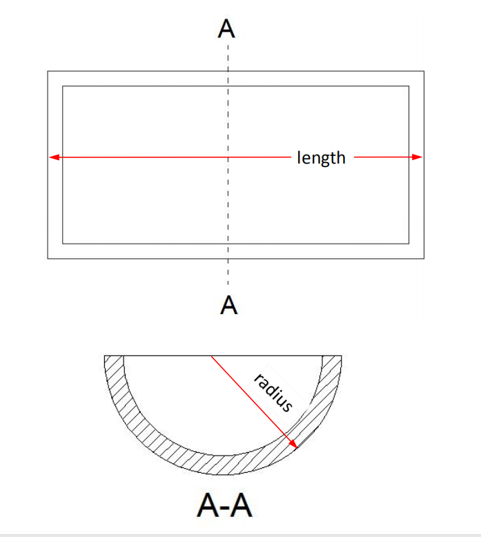 Alumina boat with semicircular bottom size details Alumina boat with semicircular bottom size details