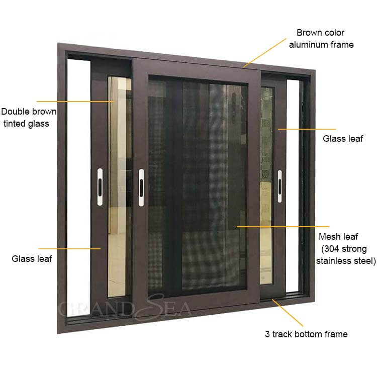 brown aluminum sliding window brown aluminum sliding window
