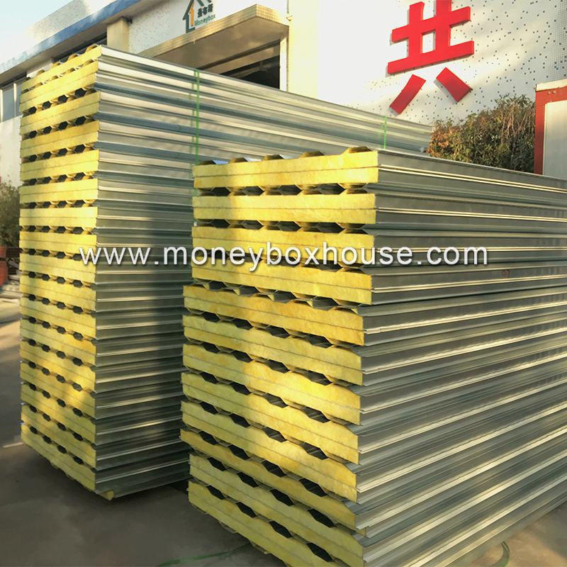 50mm glass wool sandwich panel insulated prefab house wall panel 50mm glass wool sandwich panel insulated prefab house wall panel