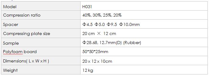 H031 Compression and deformation tester