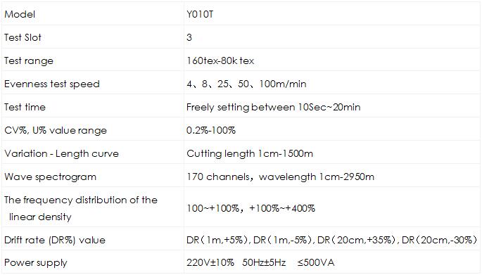 Yarn and Sliver Evenness and Hairiness Tester Y010T