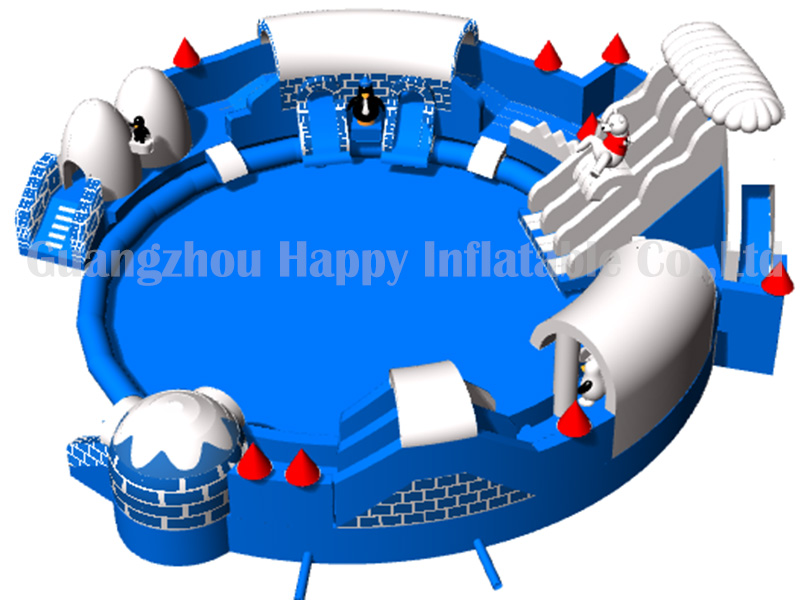 inflatable water park silde with pool inflatable water park silde with pool