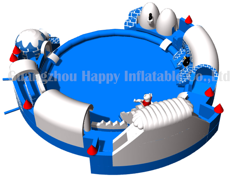 inflatable water park with pool inflatable water park with pool