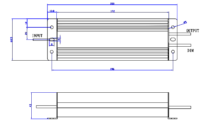 dimmable 80w LED panel light Driver