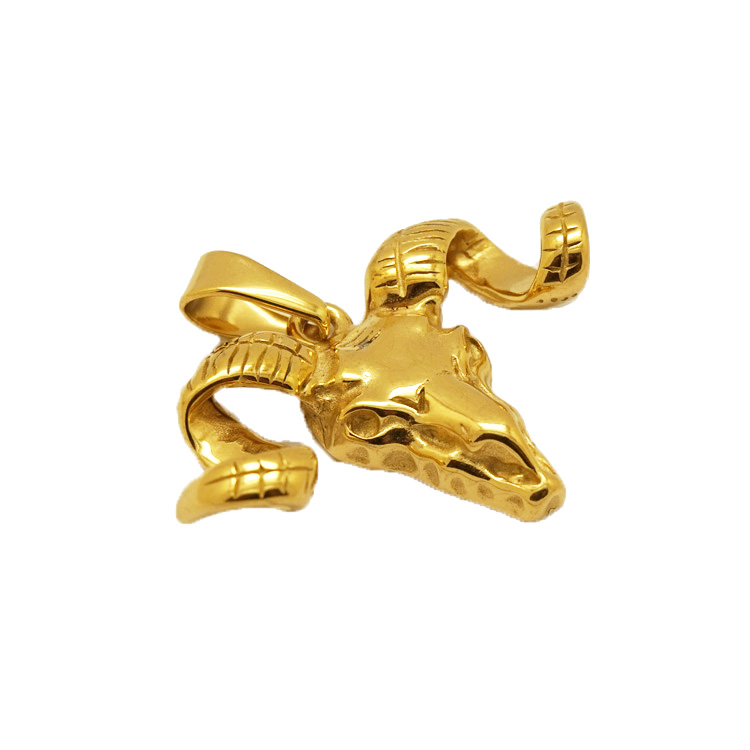 Delicate Design Stainless Steel 18k Gold Plated Animal Jewelry Goat Gold Necklace Pendant Wholesale Delicate Design Stainless Steel 18k Gold Plated Animal Jewelry Goat Gold Necklace Pendant Wholesale