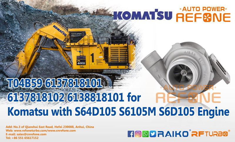 Komatsu turbocharger T04B59