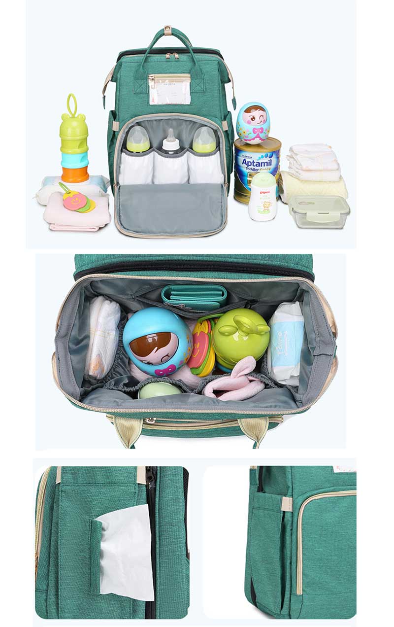 2 In 1 Diaper Backpack Bag