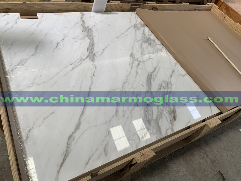 Large Porcelain Slab White Marble Calacatta Ultra Thin Large Format Porcelain Slab For Countertops
