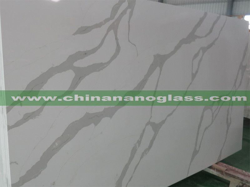 High Quality Artificial Stone Calacatta White Quartz Slabs Affordable fatory price directly