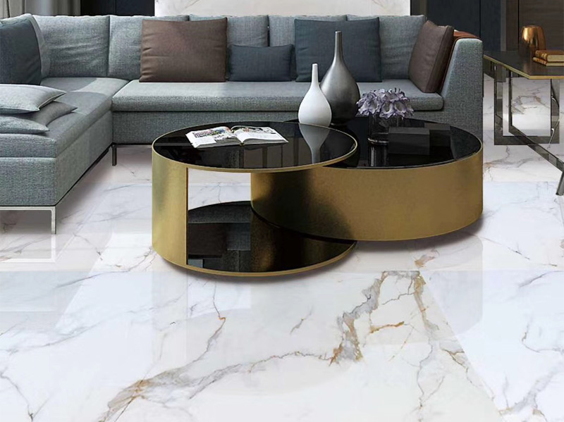 Calacatta Gold Extra Nano Glass Flooring Tiles 