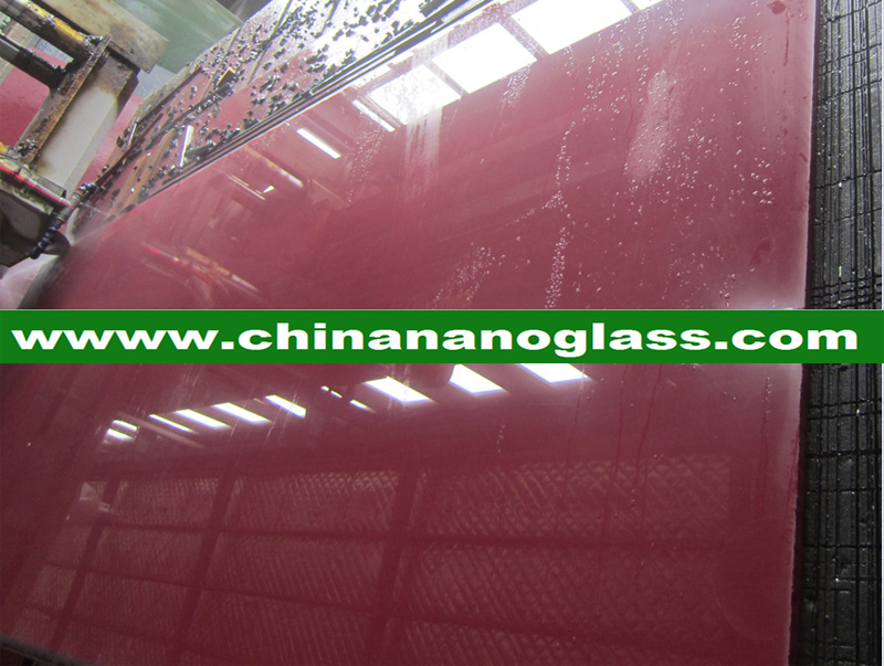 Red Color Nano Glasss Slabs