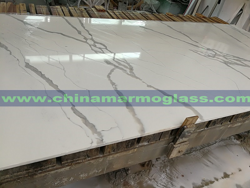 Calacatta Quartz Slabs Calacatta Quartz stone Prefab Countertop 