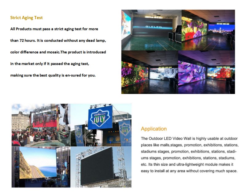 Lower Power Consumption Ultra Thin P4.81 Outdoor Rental Led Display 500 X 1000 Mm