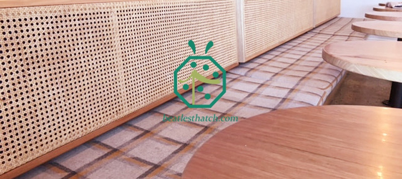 Theme park restaurant artificial cane weaving panel decoration Theme park restaurant artificial cane weaving panel decoration