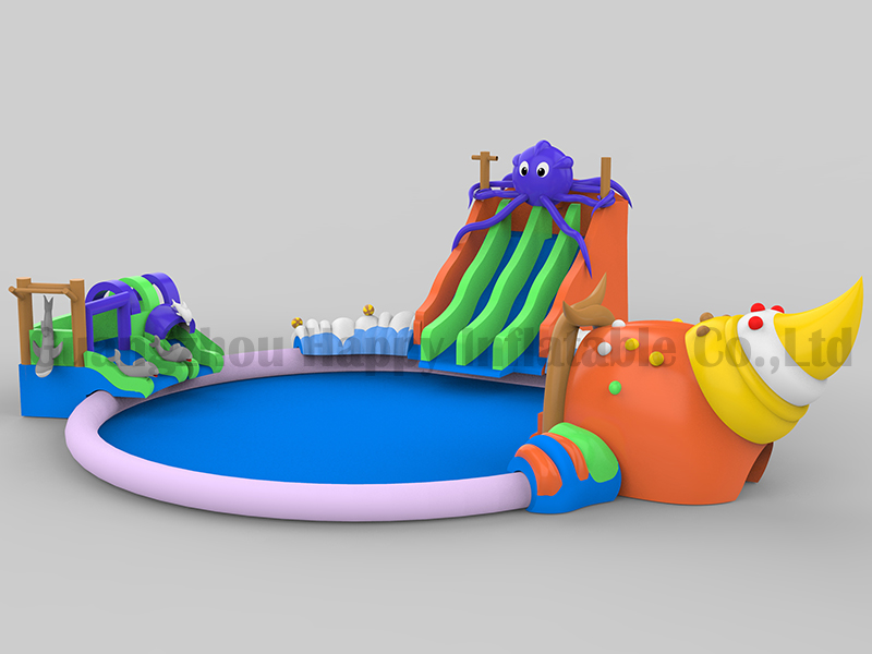 inflatable water park with slide inflatable water park with slide