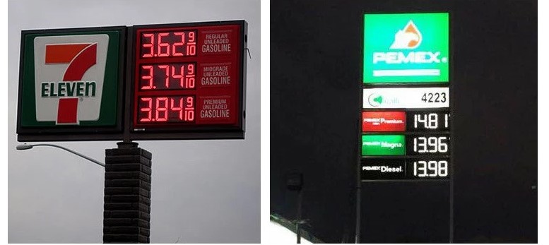 Remote control gas station led price sign 7 segment 4 digit led numeric display