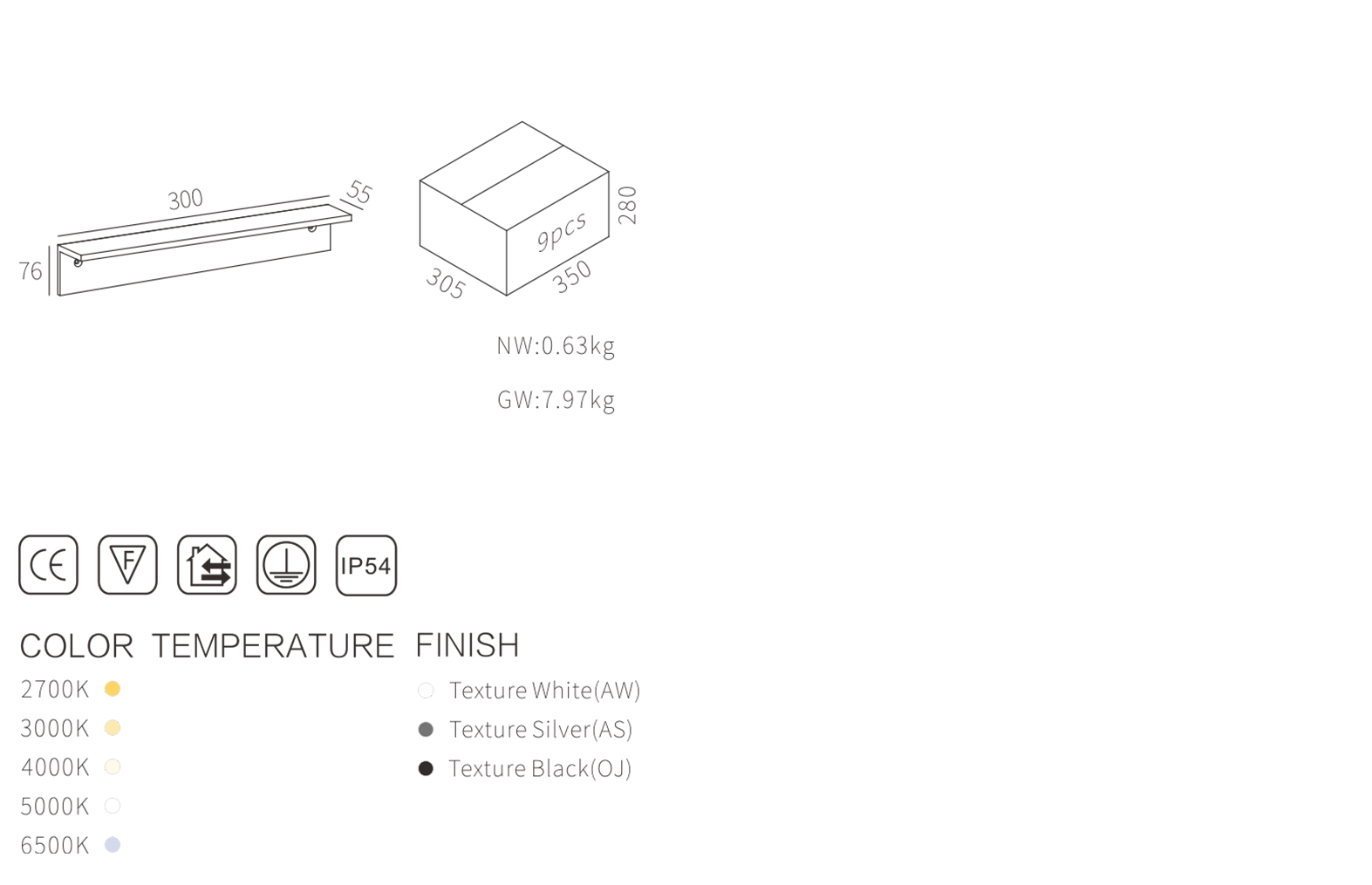 LED Liner wall light